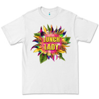 White lunch lady tie dye sunflower Premium Tee - BarkalooDesign