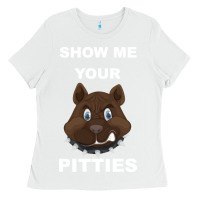 White Show Me Your pitties Ladies Tee - Bettercallsaul