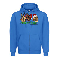 True Royal Peace Love Rock Christmas Zipper Hoodie - CowhideDigitalArt