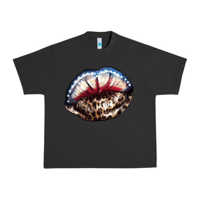 American Lip Leopard 4th Of July Urban Heavy Tee by HowdyJamesFarm | Teevron