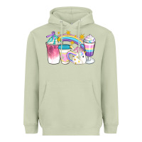 Matcha Unicorn Coffee Cups Heavyweight Hoodie - Artiststas