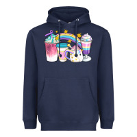 Navy Unicorn Coffee Cups Heavyweight Hoodie - Artiststas