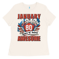 Bone january 1942 80 years of being awesome Ladies Tee - Jasminsmagicworld