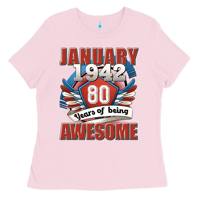 January 1942 80 Years Of Being Awesome Ladies Tee by Jasminsmagicworld | Teevron
