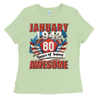 Matcha january 1942 80 years of being awesome Ladies Tee - Jasminsmagicworld