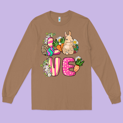 Love Easter Day Long Sleeve Tee Designed By Howdyjamesfarm