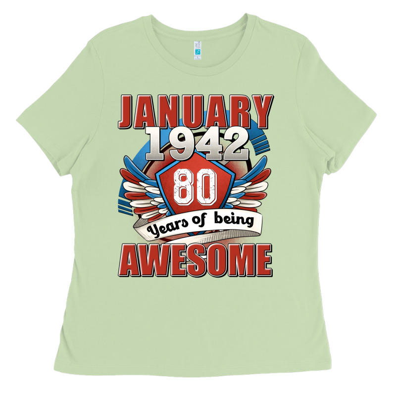 January 1942 80 Years Of Being Awesome Ladies Tee by Jasminsmagicworld | Teevron