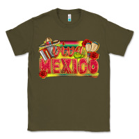 Army Green Viva Mexico Classic Tee - texasbilliewilder