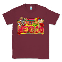 Burgundy Viva Mexico Classic Tee - texasbilliewilder