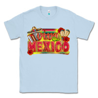 Dusty Blue Viva Mexico Classic Tee - texasbilliewilder