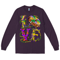 Plum mardi gras love with king cake Long Sleeve Tee - RanaPortraitStore