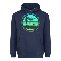 Navy Bvi Tortola British Caribbean Island Souvenir Heavyweight Hoodie - minhPixels