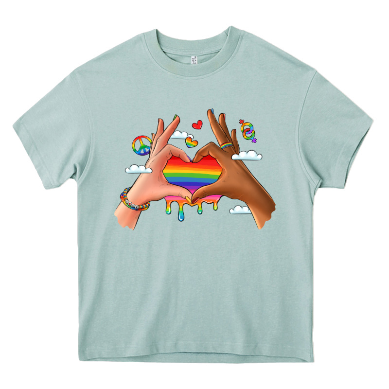 Lgbtq Pride Hands Heavy Core Tee by LillyAllenDesigns | Teevron