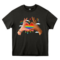 Asphalt lgbtq pride hands Heavy Core Tee - LillyAllenDesigns