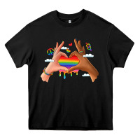 Black lgbtq pride hands Heavy Core Tee - LillyAllenDesigns