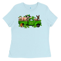 St Patricks Farm Animals Truck Ladies Tee | Teevron