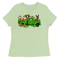 Matcha st patricks farm animals truck Ladies Tee - Jasminsmagicworld