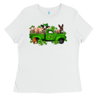 White st patricks farm animals truck Ladies Tee - Jasminsmagicworld