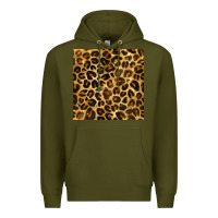 Army Green leopard seamless pattern Premium Hoodie - BundleAndBundleShop