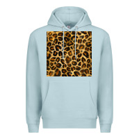 Blue Mist leopard seamless pattern Premium Hoodie - BundleAndBundleShop
