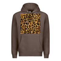 Coffee leopard seamless pattern Premium Hoodie - BundleAndBundleShop