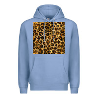 Colony Blue leopard seamless pattern Premium Hoodie - BundleAndBundleShop