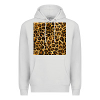Dove Grey leopard seamless pattern Premium Hoodie - BundleAndBundleShop