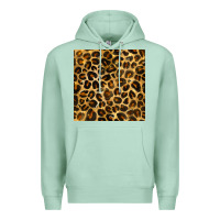 Seafoam leopard seamless pattern Premium Hoodie - BundleAndBundleShop