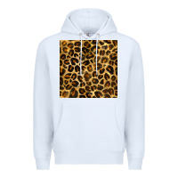 White leopard seamless pattern Premium Hoodie - BundleAndBundleShop