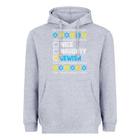 Heather Grey nice naughty jewish ugly hanukkah sweater chanukah jew gift premium t Heavyweight Hoodie - minhPixels