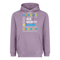 Lavender nice naughty jewish ugly hanukkah sweater chanukah jew gift premium t Heavyweight Hoodie - minhPixels