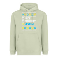 Matcha nice naughty jewish ugly hanukkah sweater chanukah jew gift premium t Heavyweight Hoodie - minhPixels