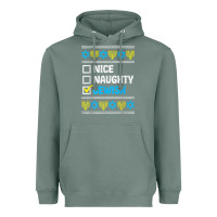 Sage nice naughty jewish ugly hanukkah sweater chanukah jew gift premium t Heavyweight Hoodie - minhPixels