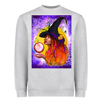 Heather Grey witch with crystal ball air freshener Heavyweight Sweatshirt - BundleAndBundleShop