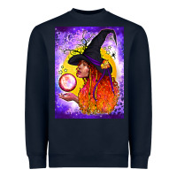 Navy witch with crystal ball air freshener Heavyweight Sweatshirt - BundleAndBundleShop