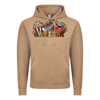 Vintage Coffee Game day football popcorn Vintage Hoodie - HowdyJamesFarm