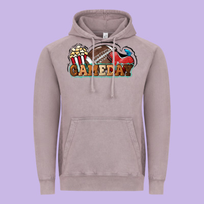 Game Day Football Popcorn Vintage Hoodie Designed By Howdyjamesfarm