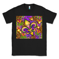 Black Mardi Gras fleur de lis Classic Tee - NancyCooperArtShop