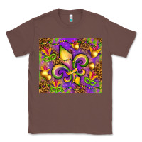 Chestnut Mardi Gras fleur de lis Classic Tee - NancyCooperArtShop