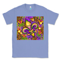 Colony Blue Mardi Gras fleur de lis Classic Tee - NancyCooperArtShop