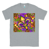 Heather Grey Mardi Gras fleur de lis Classic Tee - NancyCooperArtShop