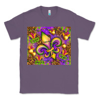 Lavender Mardi Gras fleur de lis Classic Tee - NancyCooperArtShop