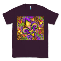 Plum Mardi Gras fleur de lis Classic Tee - NancyCooperArtShop