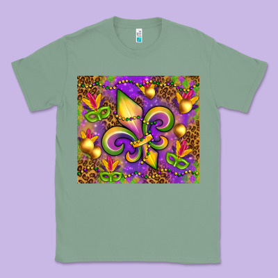 Mardi Gras Fleur De Lis Classic Tee Designed By Nancycooperartshop