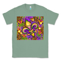 Sage Mardi Gras fleur de lis Classic Tee - NancyCooperArtShop