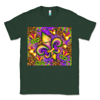 Sports Green Mardi Gras fleur de lis Classic Tee - NancyCooperArtShop