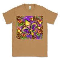 Toasted Coconut Mardi Gras fleur de lis Classic Tee - NancyCooperArtShop