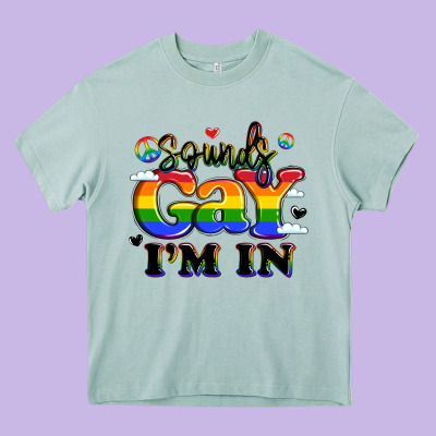 Sounds Gay I'm In Heavy Core Tee Designed By Lillyallendesigns