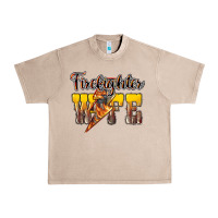 French Oak Firefighter wife lightning bolt Urban Heavy Tee - HowdyJamesFarm
