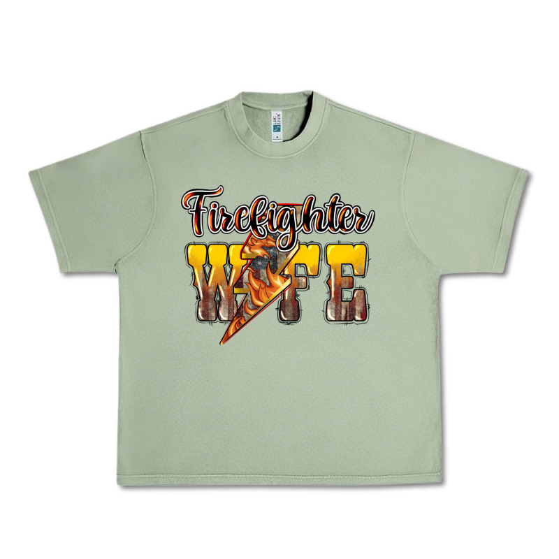 Firefighter Wife Lightning Bolt Urban Heavy Tee by HowdyJamesFarm | Teevron